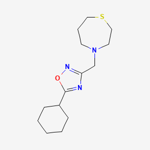 5-Cyclohexyl-3-(1,4-thiazepan-4-ylmethyl)-1,2,4-oxadiazole