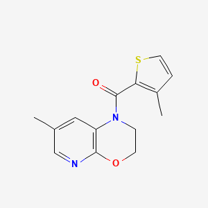 (7-Methyl-2,3-dihydropyrido[2,3-b][1,4]oxazin-1-yl)-(3-methylthiophen-2-yl)methanone