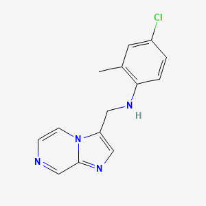 4-chloro-N-(imidazo[1,2-a]pyrazin-3-ylmethyl)-2-methylaniline