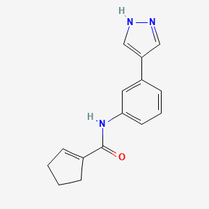 N-[3-(1H-pyrazol-4-yl)phenyl]cyclopentene-1-carboxamide