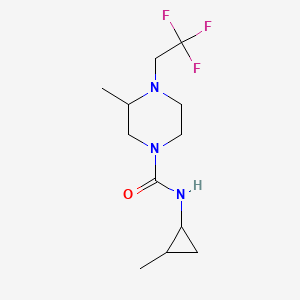 3-methyl-N-(2-methylcyclopropyl)-4-(2,2,2-trifluoroethyl)piperazine-1-carboxamide