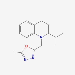 2-methyl-5-[(2-propan-2-yl-3,4-dihydro-2H-quinolin-1-yl)methyl]-1,3,4-oxadiazole