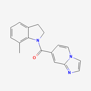 molecular formula C17H15N3O B6898925 Imidazo[1,2-a]pyridin-7-yl-(7-methyl-2,3-dihydroindol-1-yl)methanone 