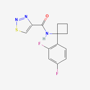 N-[1-(2,4-difluorophenyl)cyclobutyl]thiadiazole-4-carboxamide