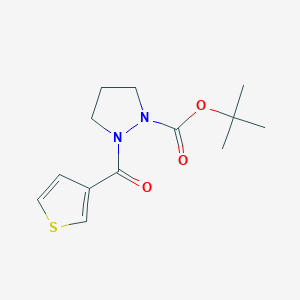 Tert-butyl 2-(thiophene-3-carbonyl)pyrazolidine-1-carboxylate