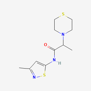 N-(3-methyl-1,2-thiazol-5-yl)-2-thiomorpholin-4-ylpropanamide