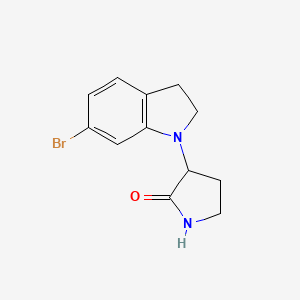 3-(6-Bromo-2,3-dihydroindol-1-yl)pyrrolidin-2-one