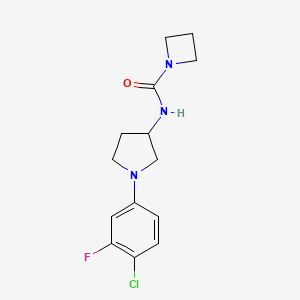 N-[1-(4-chloro-3-fluorophenyl)pyrrolidin-3-yl]azetidine-1-carboxamide