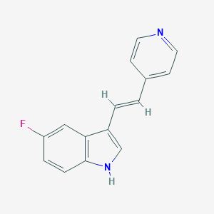 molecular formula C15H11FN2 B068990 5-Fluoro-3-(2-(4-pyridinyl)ethenyl)-1H-indole CAS No. 177181-26-9