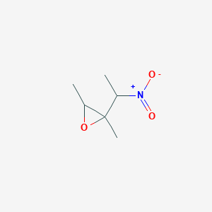 molecular formula C6H11NO3 B068995 2,3-Dimethyl-2-(1-nitroethyl)oxirane CAS No. 169215-06-9