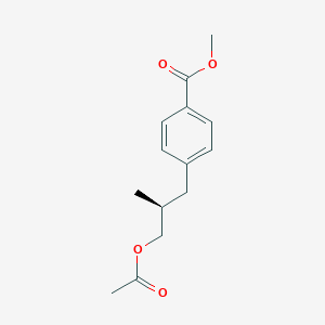 molecular formula C14H18O4 B069000 Methyl 4-[(2S)-3-acetoxy-2-methylpropyl]benzoate CAS No. 170955-24-5