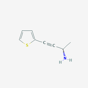 molecular formula C8H9NS B069013 (S)-4-(2-Thienyl)-3-butyn-2-amine CAS No. 169208-53-1