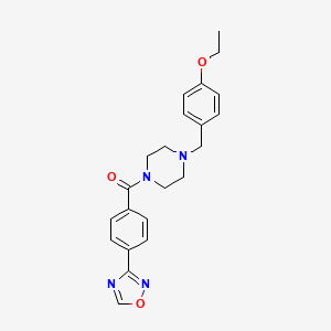 [4-[(4-Ethoxyphenyl)methyl]piperazin-1-yl]-[4-(1,2,4-oxadiazol-3-yl)phenyl]methanone