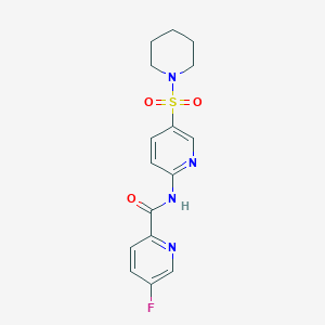 5-fluoro-N-(5-piperidin-1-ylsulfonylpyridin-2-yl)pyridine-2-carboxamide