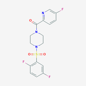 [4-(2,5-Difluorophenyl)sulfonylpiperazin-1-yl]-(5-fluoropyridin-2-yl)methanone