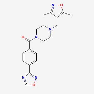 [4-[(3,5-Dimethyl-1,2-oxazol-4-yl)methyl]piperazin-1-yl]-[4-(1,2,4-oxadiazol-3-yl)phenyl]methanone