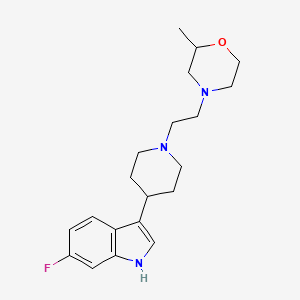 4-[2-[4-(6-fluoro-1H-indol-3-yl)piperidin-1-yl]ethyl]-2-methylmorpholine