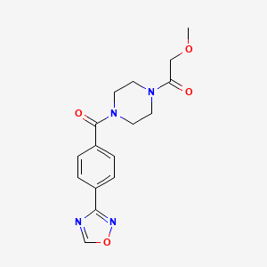 2-Methoxy-1-[4-[4-(1,2,4-oxadiazol-3-yl)benzoyl]piperazin-1-yl]ethanone