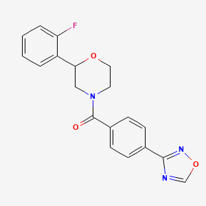 [2-(2-Fluorophenyl)morpholin-4-yl]-[4-(1,2,4-oxadiazol-3-yl)phenyl]methanone