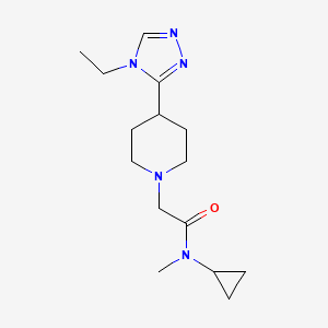 N-cyclopropyl-2-[4-(4-ethyl-1,2,4-triazol-3-yl)piperidin-1-yl]-N-methylacetamide