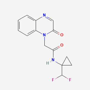 N-[1-(difluoromethyl)cyclopropyl]-2-(2-oxoquinoxalin-1-yl)acetamide