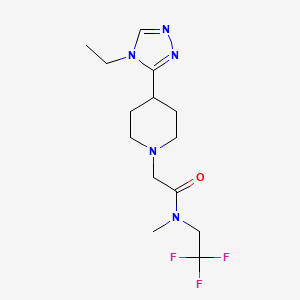 2-[4-(4-ethyl-1,2,4-triazol-3-yl)piperidin-1-yl]-N-methyl-N-(2,2,2-trifluoroethyl)acetamide