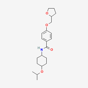 4-(oxolan-2-ylmethoxy)-N-(4-propan-2-yloxycyclohexyl)benzamide