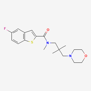 N-(2,2-dimethyl-3-morpholin-4-ylpropyl)-5-fluoro-N-methyl-1-benzothiophene-2-carboxamide