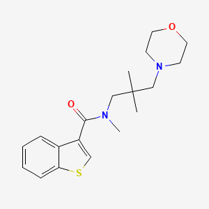 N-(2,2-dimethyl-3-morpholin-4-ylpropyl)-N-methyl-1-benzothiophene-3-carboxamide