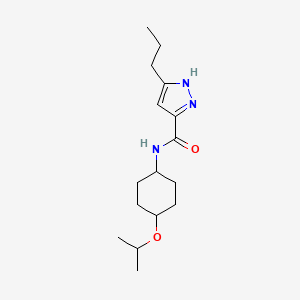 N-(4-propan-2-yloxycyclohexyl)-5-propyl-1H-pyrazole-3-carboxamide