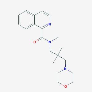 N-(2,2-dimethyl-3-morpholin-4-ylpropyl)-N-methylisoquinoline-1-carboxamide