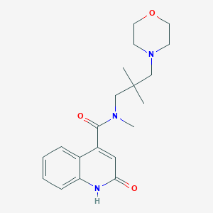 N-(2,2-dimethyl-3-morpholin-4-ylpropyl)-N-methyl-2-oxo-1H-quinoline-4-carboxamide