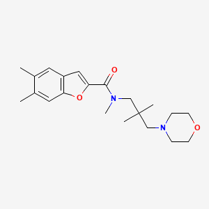 N-(2,2-dimethyl-3-morpholin-4-ylpropyl)-N,5,6-trimethyl-1-benzofuran-2-carboxamide