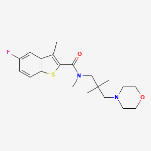 N-(2,2-dimethyl-3-morpholin-4-ylpropyl)-5-fluoro-N,3-dimethyl-1-benzothiophene-2-carboxamide