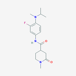 N-[3-fluoro-4-[methyl(propan-2-yl)amino]phenyl]-1-methyl-2-oxopiperidine-4-carboxamide