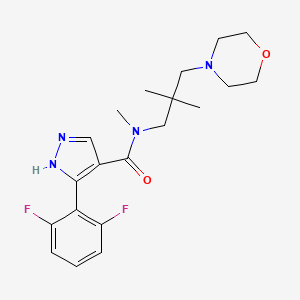 5-(2,6-difluorophenyl)-N-(2,2-dimethyl-3-morpholin-4-ylpropyl)-N-methyl-1H-pyrazole-4-carboxamide