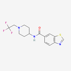 N-[1-(2,2,2-trifluoroethyl)piperidin-4-yl]-1,3-benzothiazole-6-carboxamide