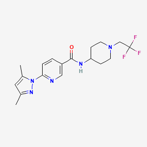 6-(3,5-dimethylpyrazol-1-yl)-N-[1-(2,2,2-trifluoroethyl)piperidin-4-yl]pyridine-3-carboxamide