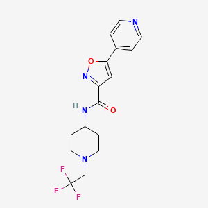 5-pyridin-4-yl-N-[1-(2,2,2-trifluoroethyl)piperidin-4-yl]-1,2-oxazole-3-carboxamide