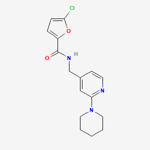 5-chloro-N-[(2-piperidin-1-ylpyridin-4-yl)methyl]furan-2-carboxamide