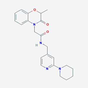 2-(2-methyl-3-oxo-1,4-benzoxazin-4-yl)-N-[(2-piperidin-1-ylpyridin-4-yl)methyl]acetamide