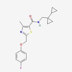 N-[(1-cyclopropylcyclopropyl)methyl]-2-[(4-fluorophenoxy)methyl]-4-methyl-1,3-thiazole-5-carboxamide