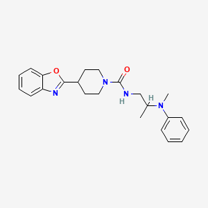 4-(1,3-benzoxazol-2-yl)-N-[2-(N-methylanilino)propyl]piperidine-1-carboxamide