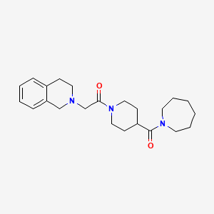 1-[4-(azepane-1-carbonyl)piperidin-1-yl]-2-(3,4-dihydro-1H-isoquinolin-2-yl)ethanone