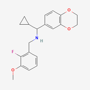 1-cyclopropyl-1-(2,3-dihydro-1,4-benzodioxin-6-yl)-N-[(2-fluoro-3-methoxyphenyl)methyl]methanamine