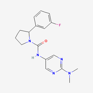 N-[2-(dimethylamino)pyrimidin-5-yl]-2-(3-fluorophenyl)pyrrolidine-1-carboxamide