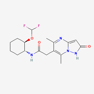 N-[(1R,2R)-2-(difluoromethoxy)cyclohexyl]-2-(5,7-dimethyl-2-oxo-1H-pyrazolo[1,5-a]pyrimidin-6-yl)acetamide