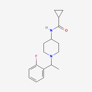 N-[1-[1-(2-fluorophenyl)ethyl]piperidin-4-yl]cyclopropanecarboxamide