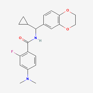 N-[cyclopropyl(2,3-dihydro-1,4-benzodioxin-6-yl)methyl]-4-(dimethylamino)-2-fluorobenzamide