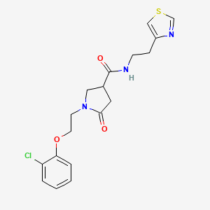 1-[2-(2-chlorophenoxy)ethyl]-5-oxo-N-[2-(1,3-thiazol-4-yl)ethyl]pyrrolidine-3-carboxamide